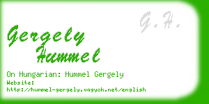 gergely hummel business card